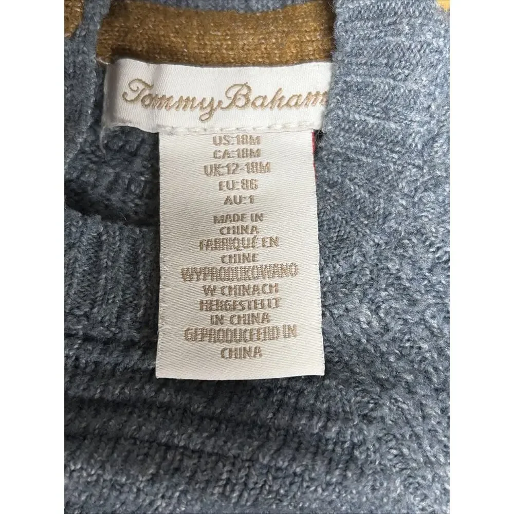 Tommy Bahamas Kids Toddler 2pc Outfit Cozy Sweater Pants Dark Gray Grey Size 18M